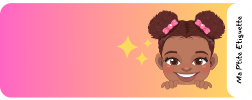 "Pack Mini" Etiquettes Personnalisées Thème Afro Girl