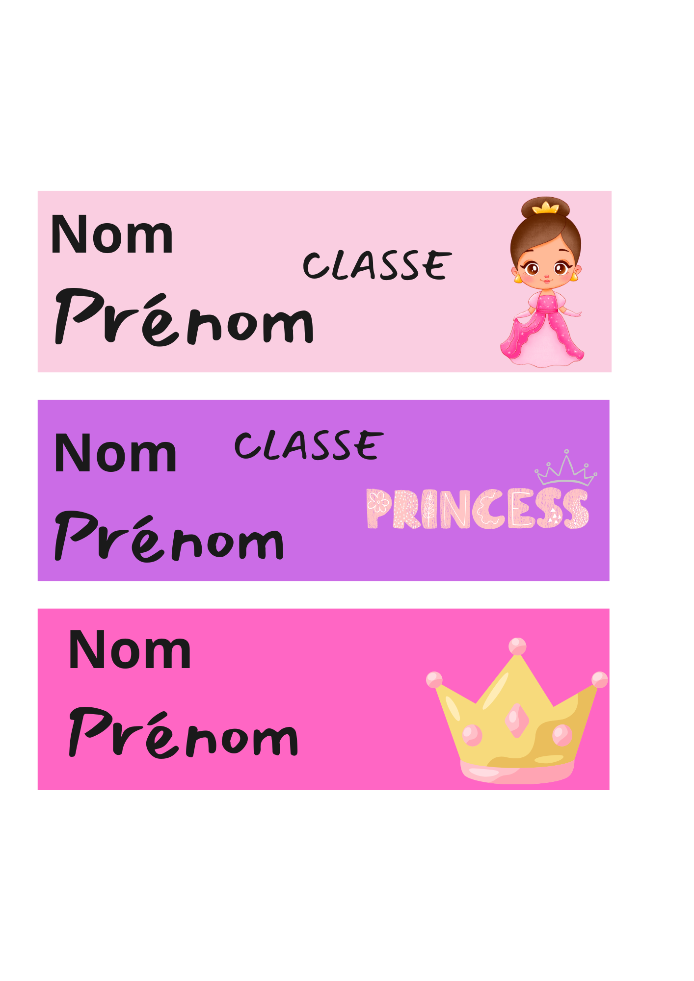"Pack Rentrée" Etiquettes Personnalisées Thème Afro Girl
