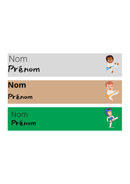 "Pack Premium" Etiquettes Personnalisées Sport