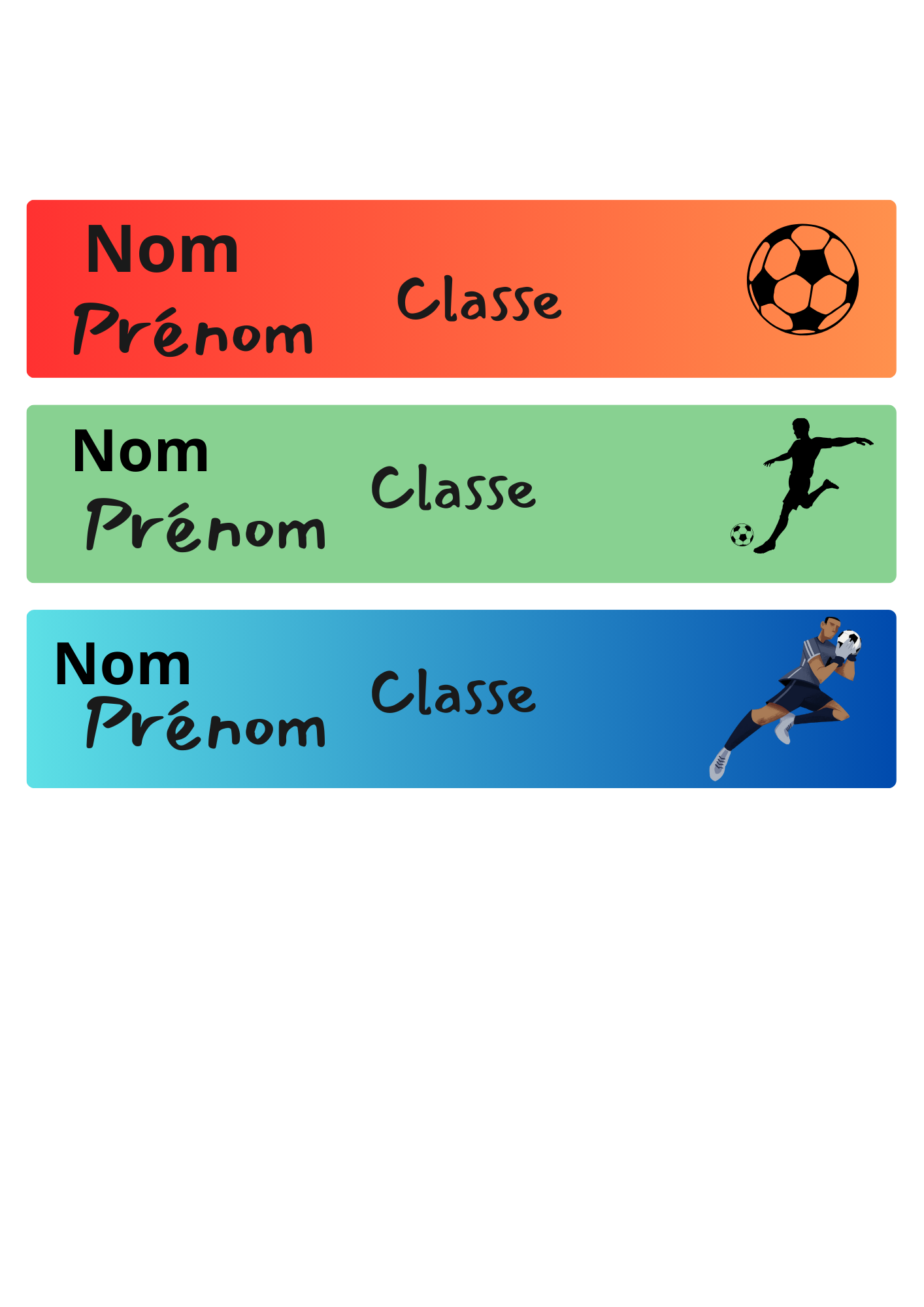 "Pack Premium" Etiquettes Personnalisées Sport